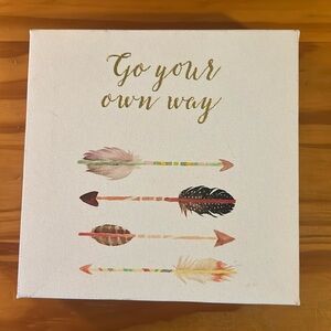 “Go Your Own Way” square canvas print wall art